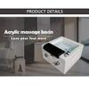 sdjyVer Foot Spa Bath, Portable Pedicure Foot Spa Bathtub, Pedicure Bowl, feet spa tub, Pedicure Spa Bathtub, Acrylic Pedicure Chair Shampoo Sink, Sink Spa Foot Shower Wash Salon, Massage Foot view 2