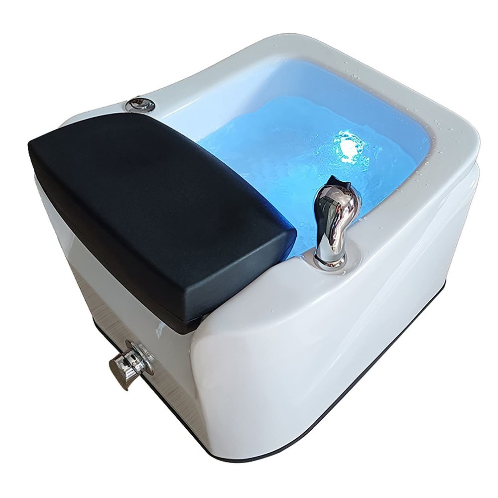Acrylic Massage Footbath Foot Basin Pedicure Foot Spa Square Footbath with Pedicure Foot Rest with Foot Bath Acupressure Massage Points Adjustable Water Shower (Size : Bath) (Bath)