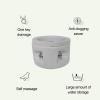 sdjyVer Foot Soak Tub Pedicure Foot Soak Acrylic Foot Bath Foot Basin for Dry Cracked Feet for Women and Men with Massage Acupoint Round Footbath Pedicure Spa Bathtub (Size : Bath) (Bath) view 2