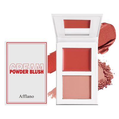 Blush For Cheeks - Cream and Powder in One Blushes Makeup Travel Size, Natural Nude Face Blusher Makeup, High Pigmented Long Lasting Face Blusher for Fair, Mature Skin #1