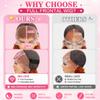 ALSZIQIHR Ginger Lace Front Wig 30 Inch 13x4 Full Lace Frontal Wigs 210% Density 15A Water Wave Wigs Human Hair HD Lace Frontal Wigs Pre Plucked Deep Wave Lace Front Wig Human Hair for Black Women view 3
