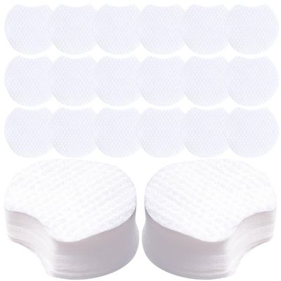 Beaupretty Semi-Circular Makeup Removal Pads 1200 Pack Non-Woven Cotton Pads for Daily Face Cleansing