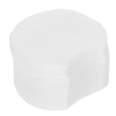 Beaupretty 600pcs Semicircular Makeup Pads Round Non-Woven Face Cleansing Pads Thick Cotton Ovals Makeup Cleaning Tools
