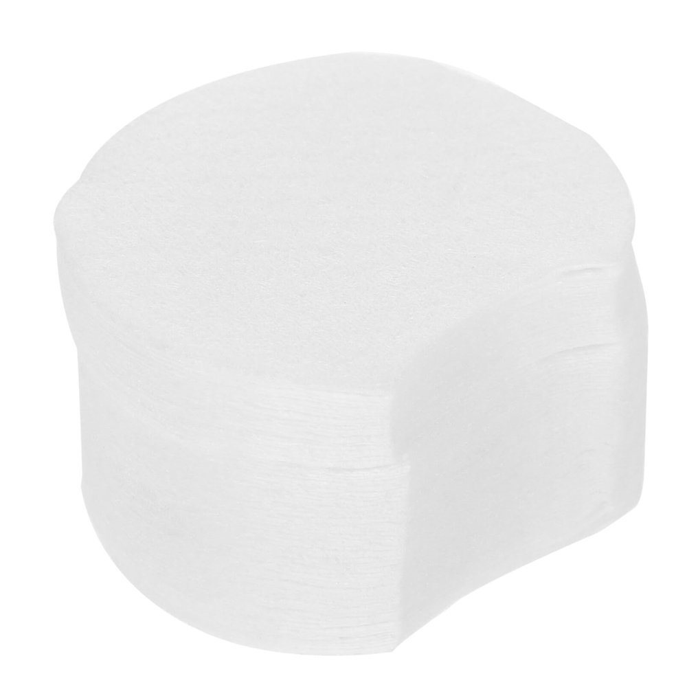Beaupretty 600pcs Semicircular Makeup Pads Round Non-Woven Face Cleansing Pads Thick Cotton Ovals Makeup Cleaning Tools