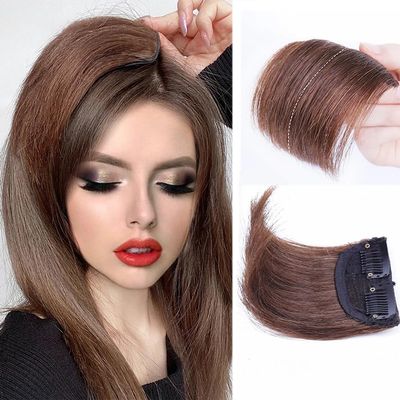 DOPI Real Hair Pad Fashion Wig Fringe Cover Bald Heat Resistant Anti-real Hair