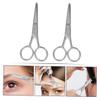 Beatifufu 4pcs Stainless Steel Eyebrow Scissors Tip Grooming Scissors for Women Compact and Ergonomic Design for Precise Eyebrow and Beard Trimming Easy to Carry for Quick Touch-ups view 2