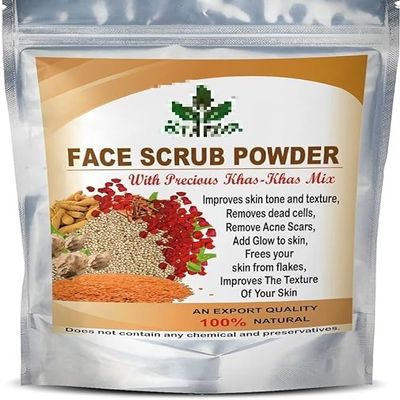 NinthAvenue Basics PUB Natural Face Scrub Powder with Khas-Khas for Control Blackheads & dead cells, All Skin Types - 227 GM
