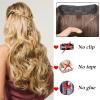 Hair Extensions Clip in Long Wavy Synthetic Hair Extension Invisible Wire No Clips In Hair Extensions Secret Fish Line One Piece Extensions Hairpieces Hair Hair Extensions Clip in ( Color : SQ88-12-61 view 4