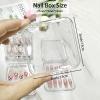 12pcs Press on Nail Storage Box with 60 Pcs Adhesive Double Sided Tape Acrylic Nail Display Box Artificial False Nail Box Organizer Fake Nail Case Transparent Nail Packaging Boxes for Nail Salon view 3