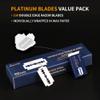 Gearhub Premium 100 Count Double Edge Safety Razor Blades Refills Swedish 13C26 Stainless Steel Platinum Coated, Mild to Medium Sharpness for Smooth Shaves view 4