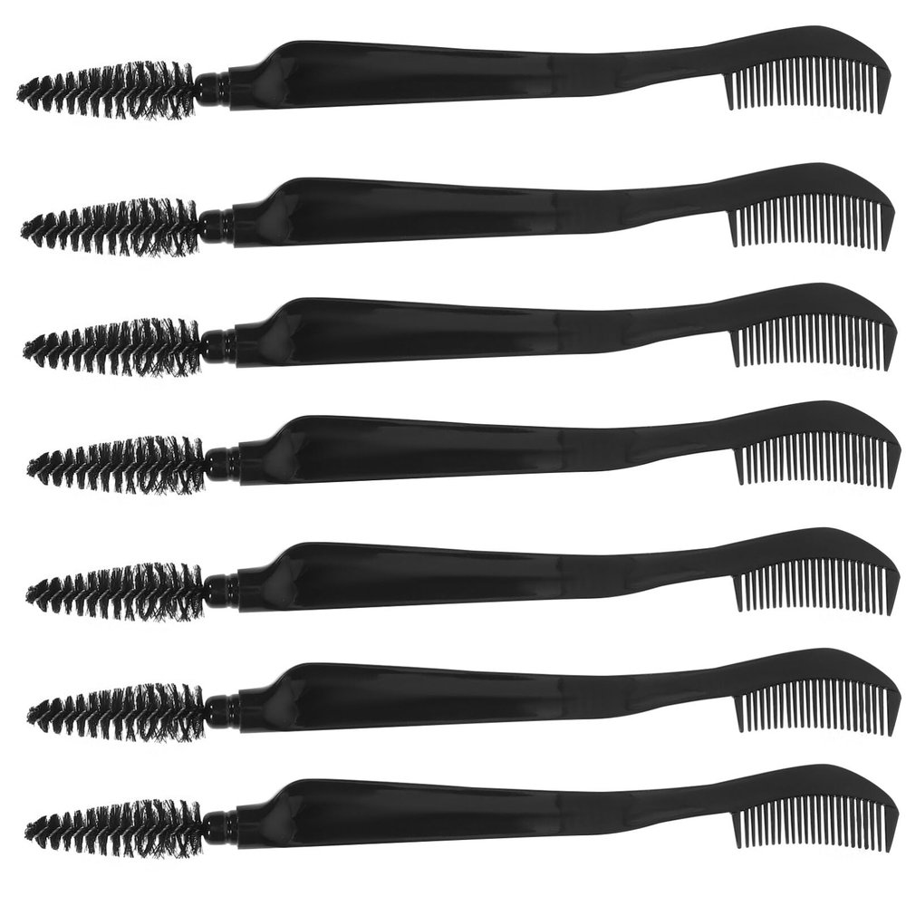 Baluue 10pcs Dual- Eyebrow and Eyelash Comb Grooming Tool for Women Portable Soft Bristles for Makeup Application and Eyelash Separation