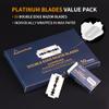 Gearhub Premium 50 Count Double Edge Safety Razor Blades Refills Swedish 13C26 Stainless Steel Platinum Coated, Mild to Medium Sharpness for Smooth Shaves view 4