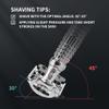 Gearhub Butterfly Double Edge Safety Razor Reusable Stainless Metal Wet Shaving Razor with 10 Swedish Platinum Blades for Men Women Barber Bikini Armpit Hair GR179 view 3
