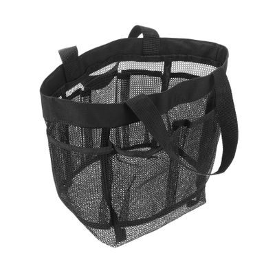 Amosfun Beach Bags for Women Mesh Toiletry Bag Portable Travel Makeup Bag 8 Pockets Large Capacity Bathroom Shower Bag Unisex Mesh Shower Pouch