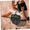 Amosfun Beach Bags for Women Mesh Toiletry Bag Portable Travel Makeup Bag 8 Pockets Large Capacity Bathroom Shower Bag Unisex Mesh Shower Pouch view 3