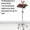 Rieort Salon Trolley Steel Salon Rolling Cart Height-Adjustable Storage Utility Cart Beauty Tray with Wheels for Barber Salon Cart view 3