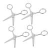 Mikinona 4pcs Round Scissors Stainless Steel Eyebrow and Nose Hair Trimming Scissors for Women Ergonomic Design for Precise Control and Safe Grooming view 1