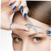 Mikinona 4pcs Round Scissors Stainless Steel Eyebrow and Nose Hair Trimming Scissors for Women Ergonomic Design for Precise Control and Safe Grooming view 2