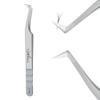 Natuhana High Precision Lash Tweezers for Individual and Volume Eyelash Extensions Premium Stainless Steel Curved Fiber Tip Professional Isolation Tweezer view 1