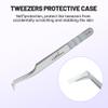 Natuhana High Precision Lash Tweezers for Individual and Volume Eyelash Extensions Premium Stainless Steel Curved Fiber Tip Professional Isolation Tweezer view 4