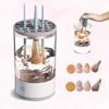 Eleganiiii White Transparent Electric Makeup Brush Cleaner, New Version Lazy Automatic Cleaning Brush/Makeup Brush Cleaning Tool/Lazy Electric Cleaning Brush/makeup brush cleaner machine view 1