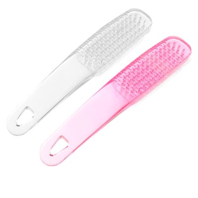 Healeved 2pcs Handle Grip Nail Brush for Fingernails Nail Brush Dust Cleaning Stain Removal Sturdy Plastic Tail Hook for Storage