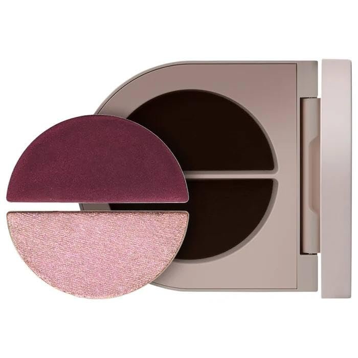 ROSE INC Satin & Shimmer Duet Powder & Cream Eyeshadow - Satin Plum/Lavender Shimmer, 0.05 Ounce (Pack of 2)