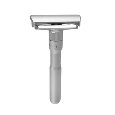 Didiseaon Manual Double-sided Razor Holder Adjustable Shaving Machine for Men Lightweight Design for Home and Travel Craftsmanship Silver-gray Finish