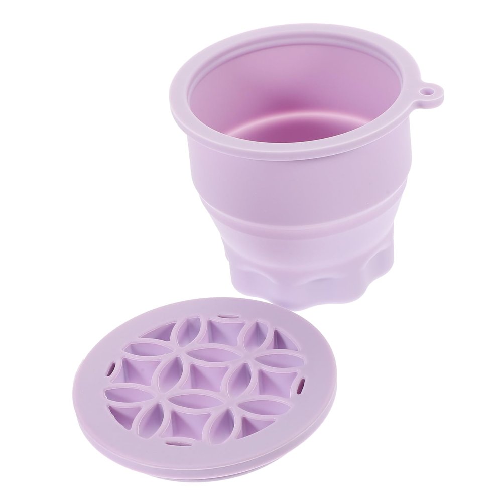 FOMIYES Silicone Makeup Brush Cleaning Bowl Durable Makeup Brush Scrubber for Efficient Cleaning Multi-functional Tool for Quick and Care Purple Color