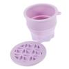 FOMIYES Silicone Makeup Brush Cleaning Bowl Durable Makeup Brush Scrubber for Efficient Cleaning Multi-functional Tool for Quick and Care Purple Color view 1