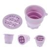 FOMIYES Silicone Makeup Brush Cleaning Bowl Durable Makeup Brush Scrubber for Efficient Cleaning Multi-functional Tool for Quick and Care Purple Color view 2