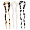 Ipetboom 3pcs Unique Design Hairpins Acetate Hair Stick u Shape for Women Hair Bun Forks Multiple Colors view 1