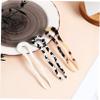 Ipetboom 3pcs Unique Design Hairpins Acetate Hair Stick u Shape for Women Hair Bun Forks Multiple Colors view 3