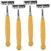Didiseaon 4pcs Bamboo Handle Stainless Steel Safety Shaving Blades Razor for Men Women view 1