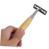 Didiseaon 4pcs Bamboo Handle Stainless Steel Safety Shaving Blades Razor for Men Women view 3