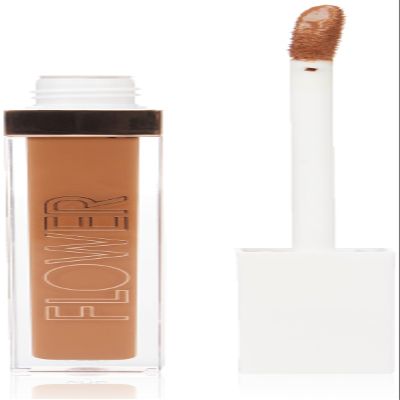 FLOWER BEAUTY By Drew Barrymore Light Illusion Full Coverage Concealer - Diffuse Dark Under Eye Circles + Blurs Blemishes - Weightless Formula + Crease Proof Makeup (Mocha)