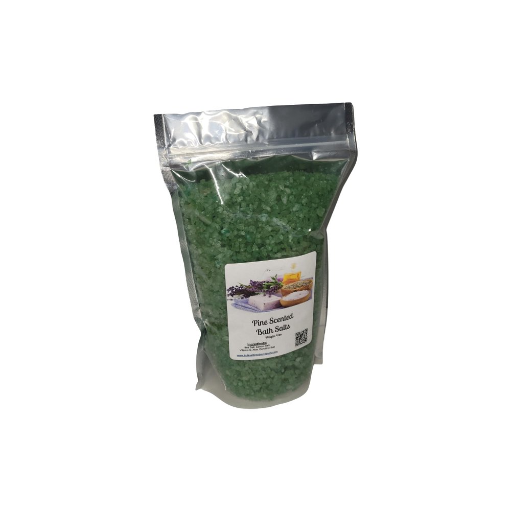 Bath Salts | 4lb Bag (64oz.) | Choose Your Scent | Epsom Salt | Sea Salt| Bathing | Body Care | Beauty | Relaxation | Spa | Pedicure | Manicure | Soak (Pine)
