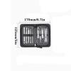 LOVULIFE Nail Clippers Set Nail Clipper Pedicure Kit 10 Piece Stainless Steel Manicure Set Nail Clipper Nail Care Tool with Portable Travel Case (Black/Brown) (Color : A) view 2