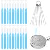 30pcs Shower Head Cleaner Tools, Shower Head Cleaning Brushes Multi-Sized Tiny Showerhead Cleaner Picks for Small Hole Anti-Clogging Cleaning Brush for Gap Nozzle Slot (Blue) view 1