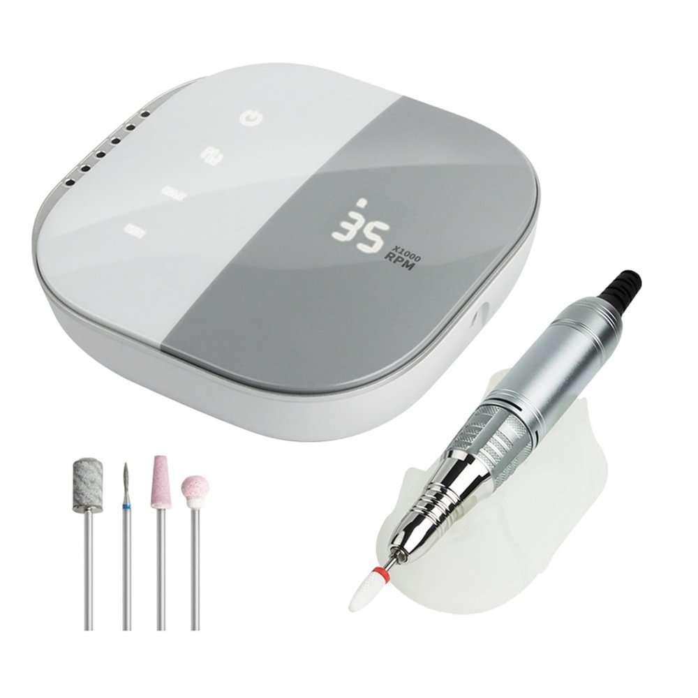 Electric Nail Drill Machine, Electric Nail Drill Machine 35000RPM High Speed Pedicure Manicure Set Nail Supplies for Professionals Nails Polisher Sander Professional Nail Art Salon Manicure Machine (