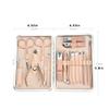 LOVULIFE Nail Clippers Set Stainless Steel Nail Clippers 18 in 1 Set Nails Set Manicure Tool Set Rose Gold Suitable for Family Outdoor Travel Best Gift, Pink view 2