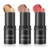3P Cream Blush Stick with Brush,Waterproof Multi Cream Blush Stick Makeup,Lightweight,Long-lasting,Easy To Use,2 in 1 Multi Stick Blush for Cheeks & Lip Tint & Eyeshadow Makeup Q345 view 1