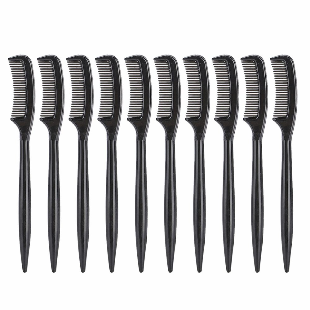 10pcs / Set Plastic Eyelashes Comb Eye Lashes Separator Cosmetic Portable Beauty Makeup Eye Lashes Separator Tool For Women Makeup Supplies Grooming, Black