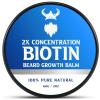 Biotin Beard Balm for Men & Conditioning Beard Wax - Made with Castor Oil Natural and Organic Ingredients - Hydrates & Thickens Facial Hair Growth- 2 Ounce Tin view 1