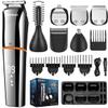 PRITECH Beard Trimmer for Men,6 in 1 Hair Clippers Kit, Precision Cordless Grooming Kit Waterproof IPX6 for Beard, Hair, Body, Nose, Ear, with Foil Razor (Silver) view 1