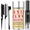 5Pcs Hair Wax Stick & Slick Back Hair Brush, Hair Finishing Stick - Smooths Flyaways, Tames Frizz, Creates Sleek Ponytails & Buns, Defining Edges - Styling Accessories for Women & Kids - All-in-1 Kit view 1