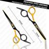 Professional Hair Cutting Shears Set,6 Inch Barber Hair Cutting Scissors Kit,Hairdressing Thinning Shears for Hair Cutting,Sharp Blades Haircut Scissors Kit for Women/Men/Kids (Rainbow) (Gold) view 3