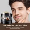 Face Scrub for Men, Facial Scrub for Deep Exfoliating, Cleansing, Removing Blackheads, Ingrown Hairs, Pre-shave Soften, Organic Formulated with Coffee Extract, AHA and BHA Face Exfoliator (8.46 oz) view 2