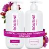 Routine Wellness Anti-Thinning Shampoo and Conditioner Set for Thinning Hair - Biotin DHT Blocker Women & Men - Color Safe Shampoo for Hair Loss & Healthier Hair - Rose Hips (Pack of 2) view 1