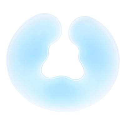 Amosfun U-Shaped Silicone Face Pillow for Spa Massage with Breathing Hole Design Blue Gel Pad for Beauty Salon Use Face Rest for Relaxation and Pain Relief